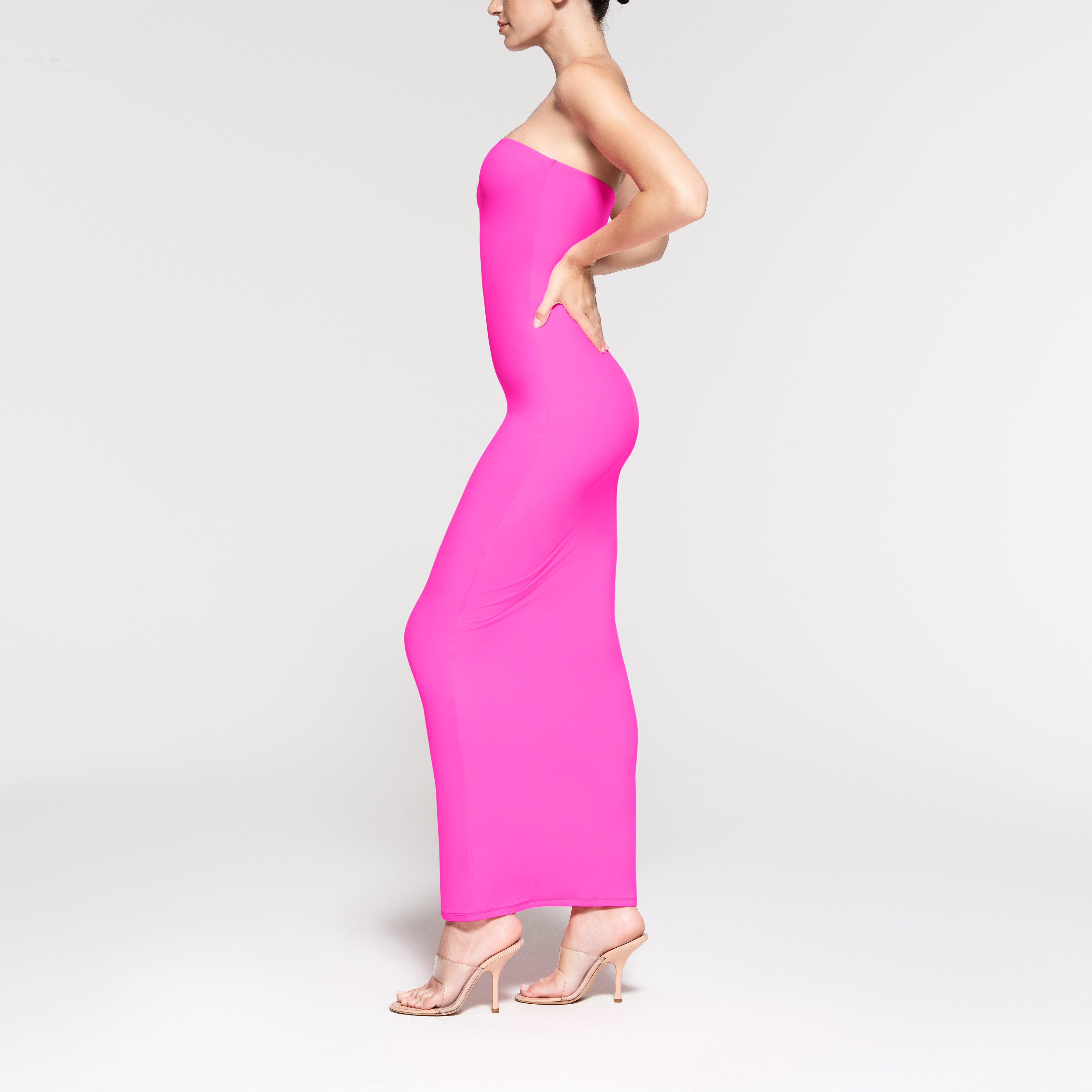 skims pink dress